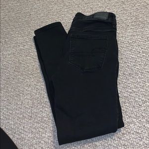 Black American Eagle High Waisted Jeans
